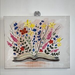 Floral Book Canvas Art
